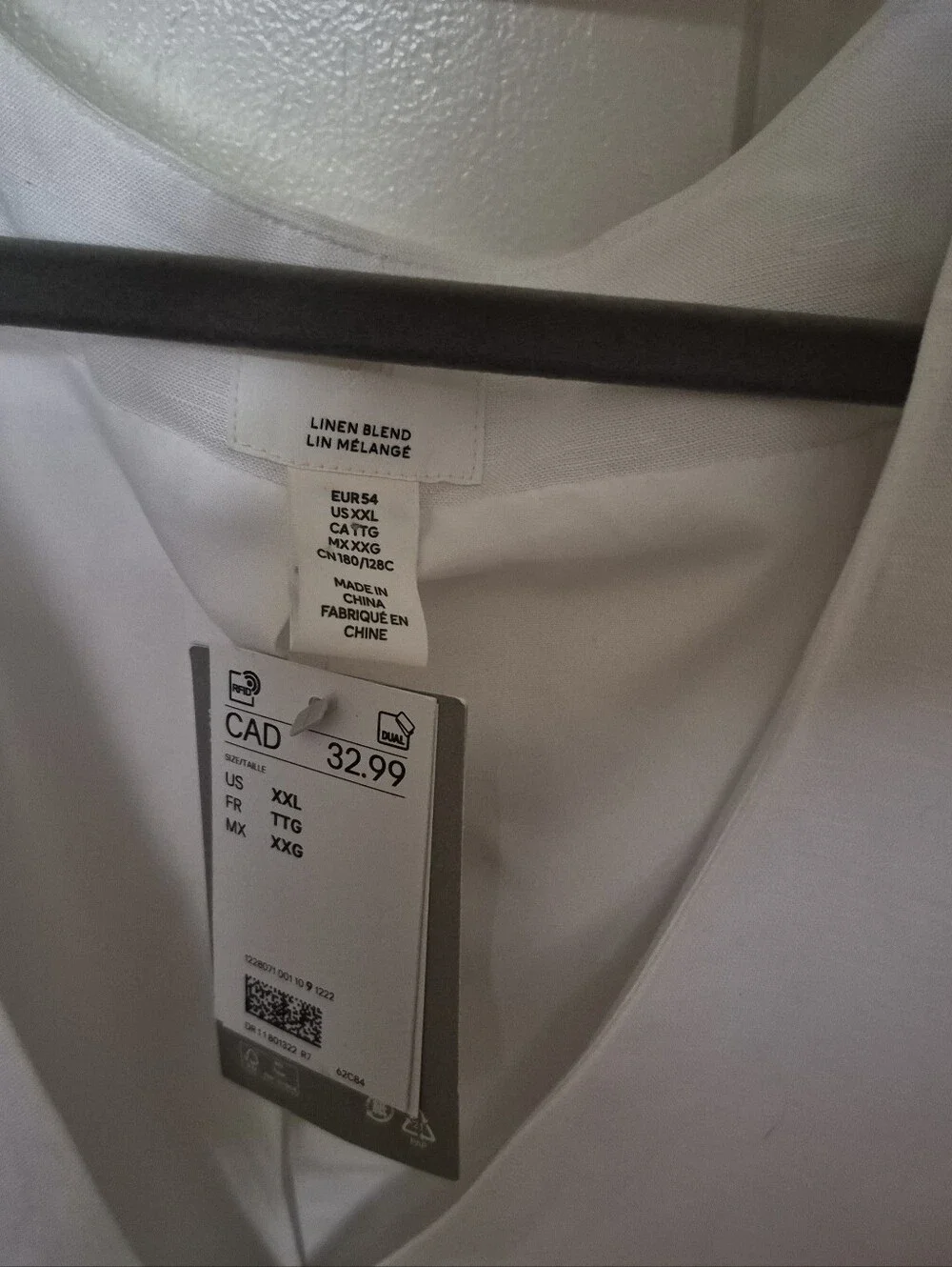 H&M Linens Women's White Button-Front Vest Top - Picture 3 of 3